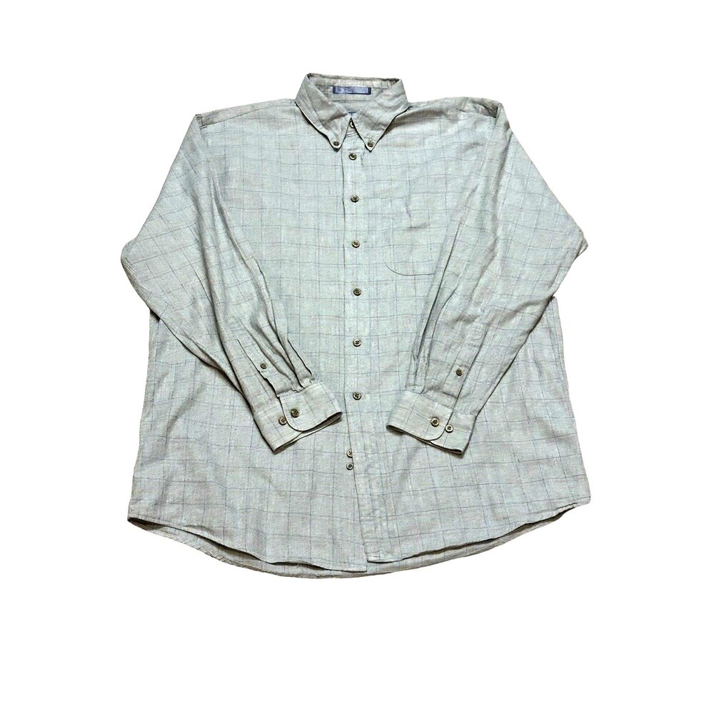 Forsyth of Canada men's shirt long sleeve L 100% combed cotton gray cabincore